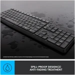 Logitech MK235 Wireless Keyboard and Mouse Combo for Windows, USB Receiver, 15 FN Keys, Long Battery Life, Compatible with PC, Laptop