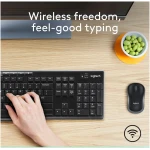 Logitech MK270 Wireless Keyboard And Mouse Combo For Windows, 2.4 GHz Wireless, Compact Mouse, 8 Multimedia And Shortcut Keys, For PC, Laptop - Black