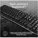 Logitech MK270 Wireless Keyboard And Mouse Combo For Windows, 2.4 GHz Wireless, Compact Mouse, 8 Multimedia And Shortcut Keys, For PC, Laptop - Black