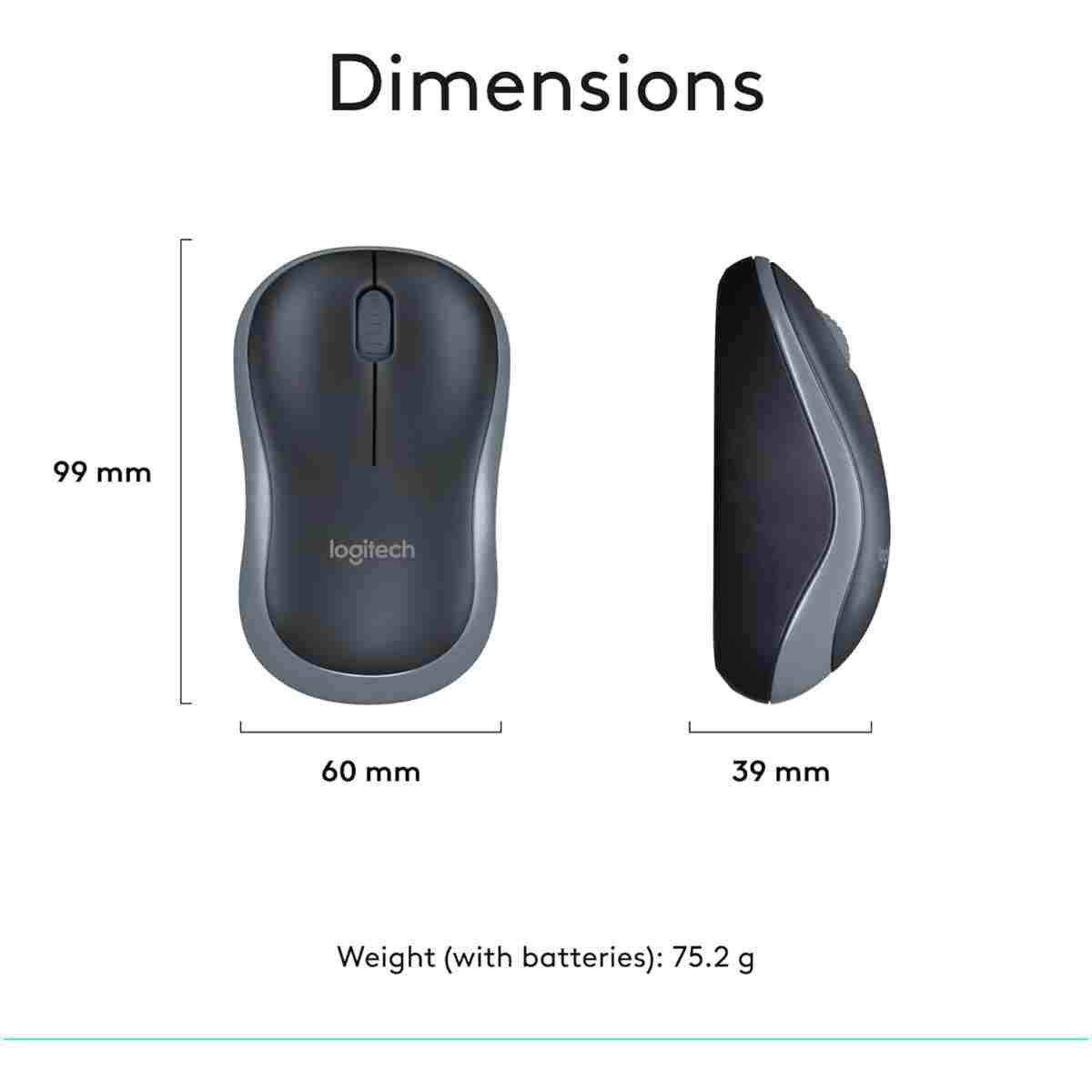 Logitech MK270 Wireless Keyboard And Mouse Combo For Windows, 2.4 GHz Wireless, Compact Mouse, 8 Multimedia And Shortcut Keys, For PC, Laptop - Black
