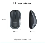 Logitech MK270 Wireless Keyboard And Mouse Combo For Windows, 2.4 GHz Wireless, Compact Mouse, 8 Multimedia And Shortcut Keys, For PC, Laptop - Black