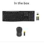 Logitech MK270 Wireless Keyboard And Mouse Combo For Windows, 2.4 GHz Wireless, Compact Mouse, 8 Multimedia And Shortcut Keys, For PC, Laptop - Black