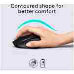 Logitech MK345 Wireless Combo Full-Sized Keyboard with Palm Rest and Comfortable Right-Handed Mouse, 2.4 GHz Wireless USB Receiver, Compatible with PC, Laptop,Black
