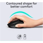 Logitech MK345 Wireless Combo Full-Sized Keyboard with Palm Rest and Comfortable Right-Handed Mouse, 2.4 GHz Wireless USB Receiver, Compatible with PC, Laptop,Black