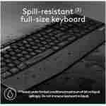 Logitech MK345 Wireless Combo Full-Sized Keyboard with Palm Rest and Comfortable Right-Handed Mouse, 2.4 GHz Wireless USB Receiver, Compatible with PC, Laptop,Black