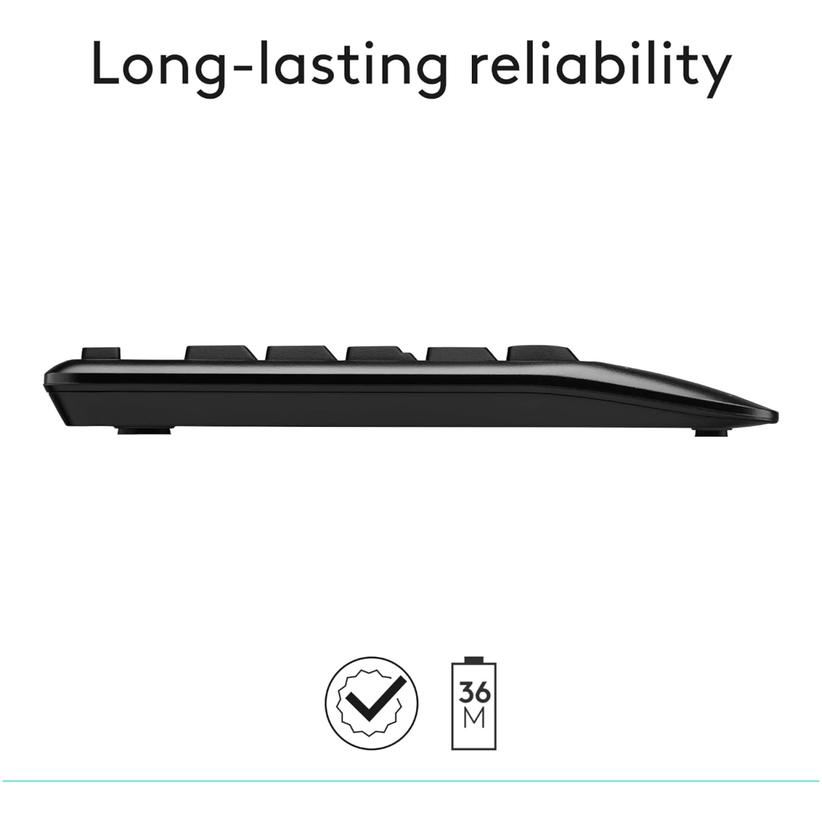 Logitech MK345 Wireless Combo Full-Sized Keyboard with Palm Rest and Comfortable Right-Handed Mouse, 2.4 GHz Wireless USB Receiver, Compatible with PC, Laptop,Black