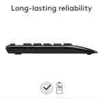 Logitech MK345 Wireless Combo Full-Sized Keyboard with Palm Rest and Comfortable Right-Handed Mouse, 2.4 GHz Wireless USB Receiver, Compatible with PC, Laptop,Black