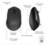 Logitech MK345 Wireless Combo Full-Sized Keyboard with Palm Rest and Comfortable Right-Handed Mouse, 2.4 GHz Wireless USB Receiver, Compatible with PC, Laptop,Black