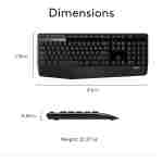 Logitech MK345 Wireless Combo Full-Sized Keyboard with Palm Rest and Comfortable Right-Handed Mouse, 2.4 GHz Wireless USB Receiver, Compatible with PC, Laptop,Black