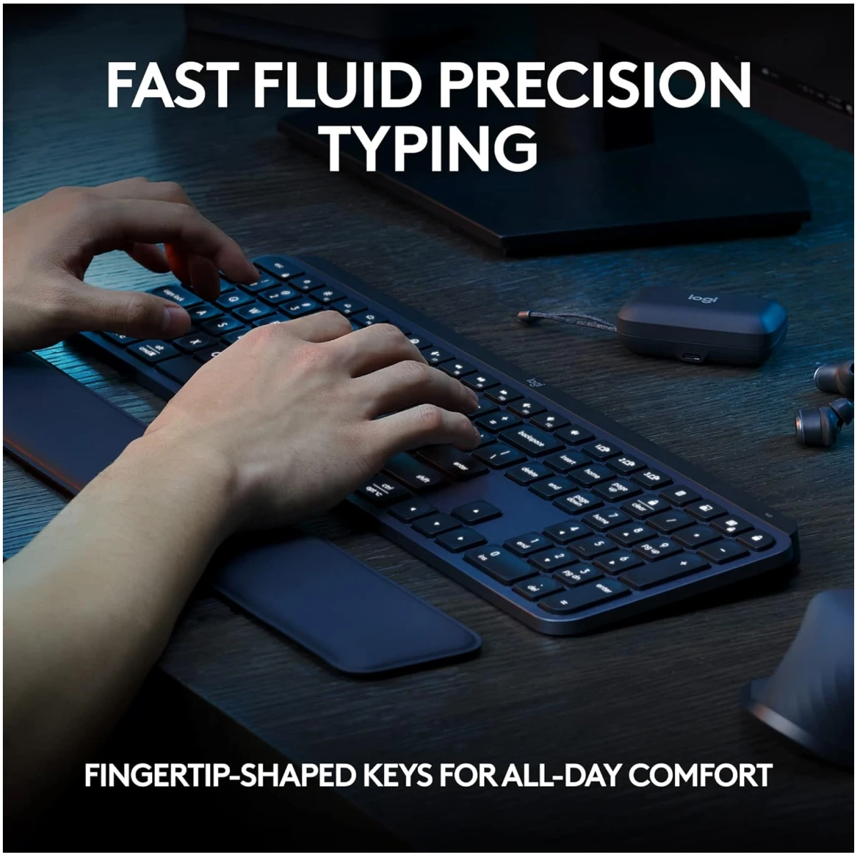 Logitech MX Keys S Wireless Keyboard, Low Profile, Fluid Precise Quiet Typing, Programmable Keys, Backlighting, Bluetooth, USB C Rechargeable, for Windows PC, Linux, Chrome, Mac...