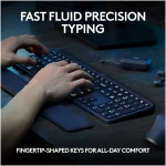 Logitech MX Keys S Wireless Keyboard, Low Profile, Fluid Precise Quiet Typing, Programmable Keys, Backlighting, Bluetooth, USB C Rechargeable, for Windows PC, Linux, Chrome, Mac...
