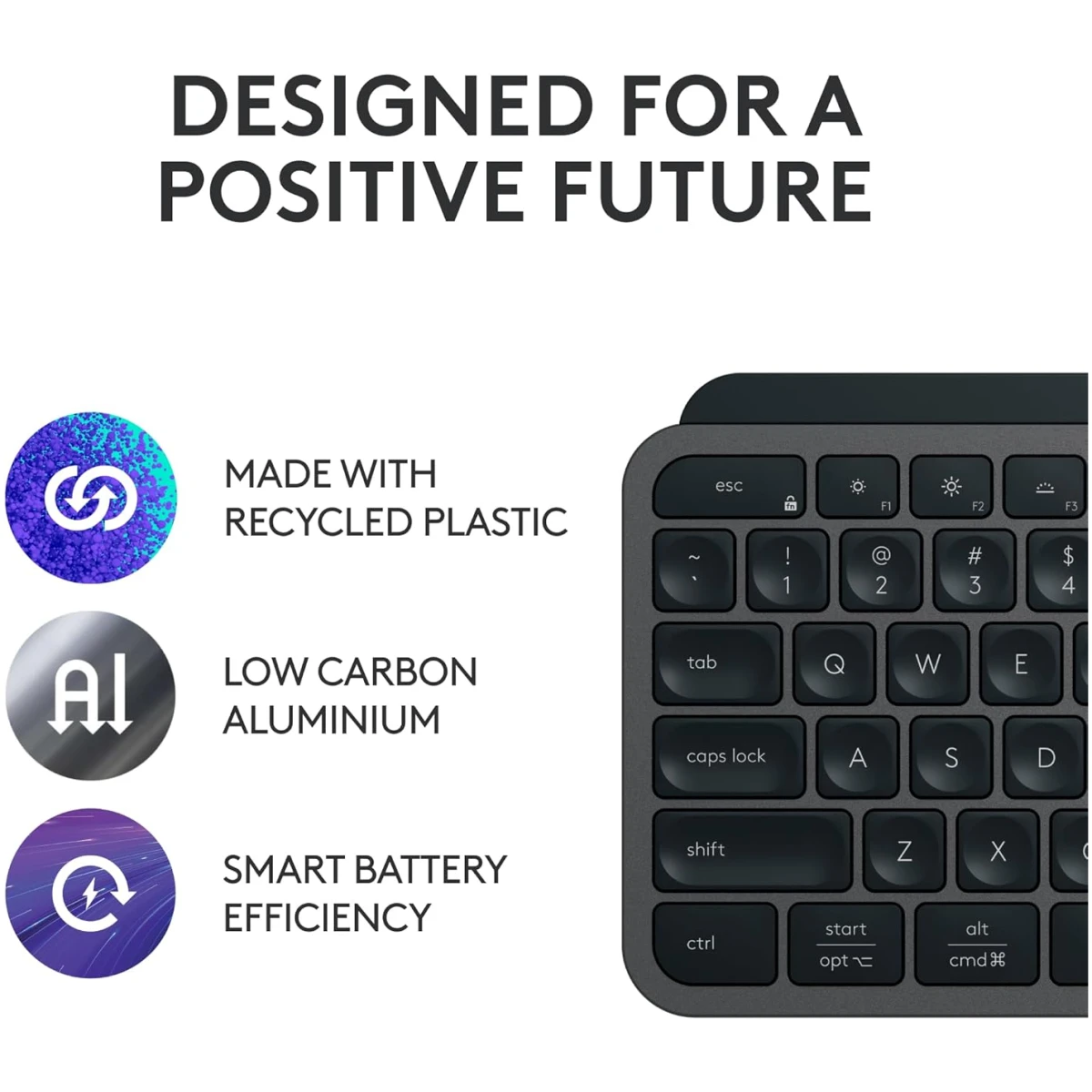 Logitech MX Keys S Wireless Keyboard, Low Profile, Fluid Precise Quiet Typing, Programmable Keys, Backlighting, Bluetooth, USB C Rechargeable, for Windows PC, Linux, Chrome, Mac...