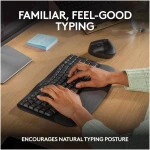 Logitech Wave Keys Wireless Ergonomic Keyboard with Cushioned Palm Rest, Comfortable Natural Typing, Easy-Switch, Bluetooth, Logi Bolt Receiver, for Multi-OS, Windows/Mac -...
