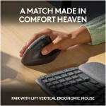 Logitech Wave Keys Wireless Ergonomic Keyboard with Cushioned Palm Rest, Comfortable Natural Typing, Easy-Switch, Bluetooth, Logi Bolt Receiver, for Multi-OS, Windows/Mac -...