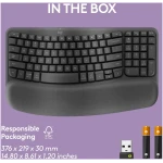 Logitech Wave Keys Wireless Ergonomic Keyboard with Cushioned Palm Rest, Comfortable Natural Typing, Easy-Switch, Bluetooth, Logi Bolt Receiver, for Multi-OS, Windows/Mac -...