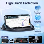Loncaster Car Phone Holder, Car Phone Mount Silicone Car Pad Mat for Various Dashboards, Slip Free Desk Phone Stand Compatible with iPhone, Samsung, Android Smartphones, GPS...