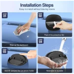 Loncaster Car Phone Holder, Car Phone Mount Silicone Car Pad Mat for Various Dashboards, Slip Free Desk Phone Stand Compatible with iPhone, Samsung, Android Smartphones, GPS...