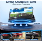 Loncaster Car Phone Holder, Car Phone Mount Silicone Car Pad Mat for Various Dashboards, Slip Free Desk Phone Stand Compatible with iPhone, Samsung, Android Smartphones, GPS...