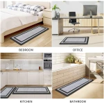 Mattitude Kitchen Mat [2 PCS] Cushioned Anti-Fatigue Non-Skid Waterproof Rugs Ergonomic Comfort Standing Mat for Kitchen, Floor, Office, Sink, Laundry, Black and Gray