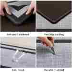 Mattitude Kitchen Mat [2 PCS] Cushioned Anti-Fatigue Non-Skid Waterproof Rugs Ergonomic Comfort Standing Mat for Kitchen, Floor, Office, Sink, Laundry, Black and Gray