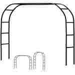Metal Pergola Arbor,7.5 Feet Wide x 6.4 Feet High or 4.6 Feet Wide x7.9 Feet High,Assemble Freely 2 Sizes,for Various Climbing Plant Wedding Garden Arch Bridal Party Decoration...