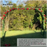 Metal Pergola Arbor,7.5 Feet Wide x 6.4 Feet High or 4.6 Feet Wide x7.9 Feet High,Assemble Freely 2 Sizes,for Various Climbing Plant Wedding Garden Arch Bridal Party Decoration...