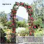 Metal Pergola Arbor,7.5 Feet Wide x 6.4 Feet High or 4.6 Feet Wide x7.9 Feet High,Assemble Freely 2 Sizes,for Various Climbing Plant Wedding Garden Arch Bridal Party Decoration...