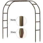Metal Pergola Arbor,7.5 Feet Wide x 6.4 Feet High or 4.6 Feet Wide x7.9 Feet High,Assemble Freely 2 Sizes,for Various Climbing Plant Wedding Garden Arch Bridal Party Decoration...