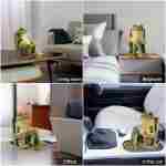 Miniature Frog Garden Statue Home Easter Gifts Decorations Fairy Garden Accessories Outdoor Lights Solar Garden Frog Decor Art Housewarming Gift for Patio,Yard,Lawn...