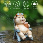 Miniature Frog Garden Statue Home Easter Gifts Decorations Fairy Garden Accessories Outdoor Lights Solar Garden Frog Decor Art Housewarming Gift for Patio,Yard,Lawn...