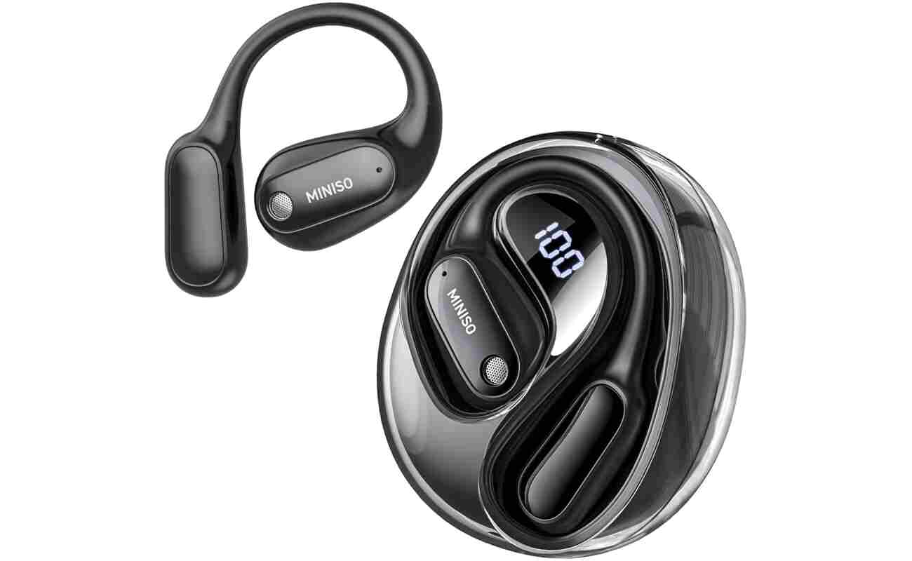 MINISO Language Translator Earbuds, AI Translation Earbuds Real Time with 135 Languages, Bluetooth 6.0, LED Display, Open-Ear Translation Headphones with APP, 60Hrs Playtime for...