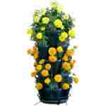 Mr. Stacky 1305-HG 5-Tier Stackable Strawberry, Herb, Flower, & Vegetable Planter - Vertical Gardening Indoor / Outdoor Stacking Garden Pots Hunter Green, 22.5 Quarts