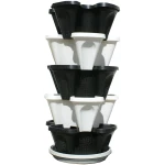 Mr. Stacky Multiple Color (Black + White) 5 Layer 13inch Vertical Planter