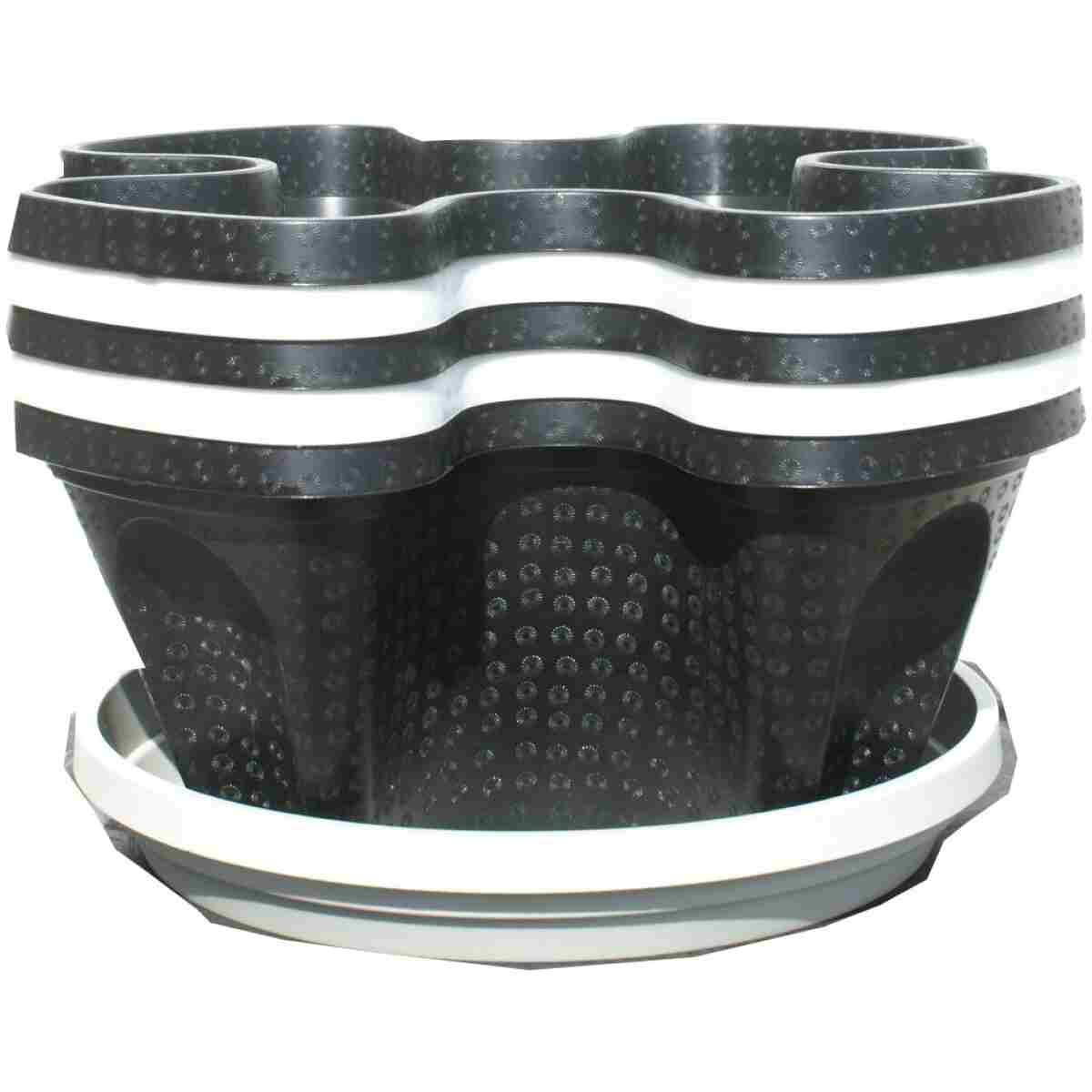 Mr. Stacky Multiple Color (Black + White) 5 Layer 13inch Vertical Planter