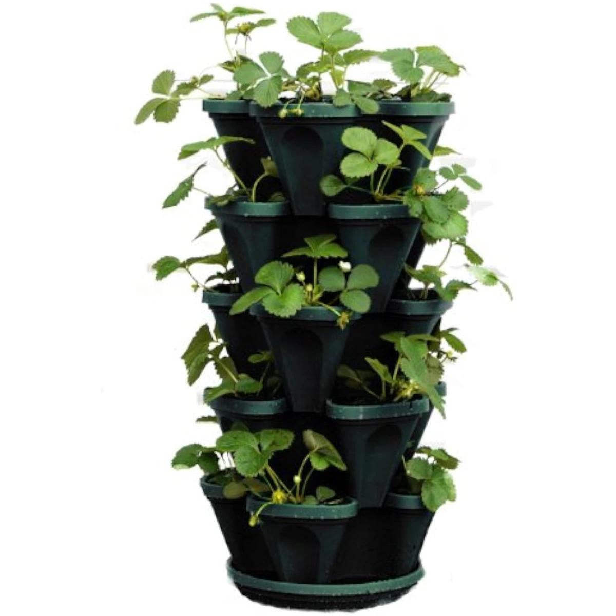 Mr. Stacky Multiple Color (Black + White) 5 Layer 13inch Vertical Planter
