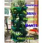 Mr. Stacky Multiple Color (Black + White) 5 Layer 13inch Vertical Planter