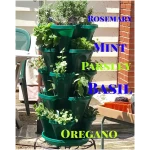 Mr. Stacky Multiple Color (Black + White) 5 Layer 13inch Vertical Planter