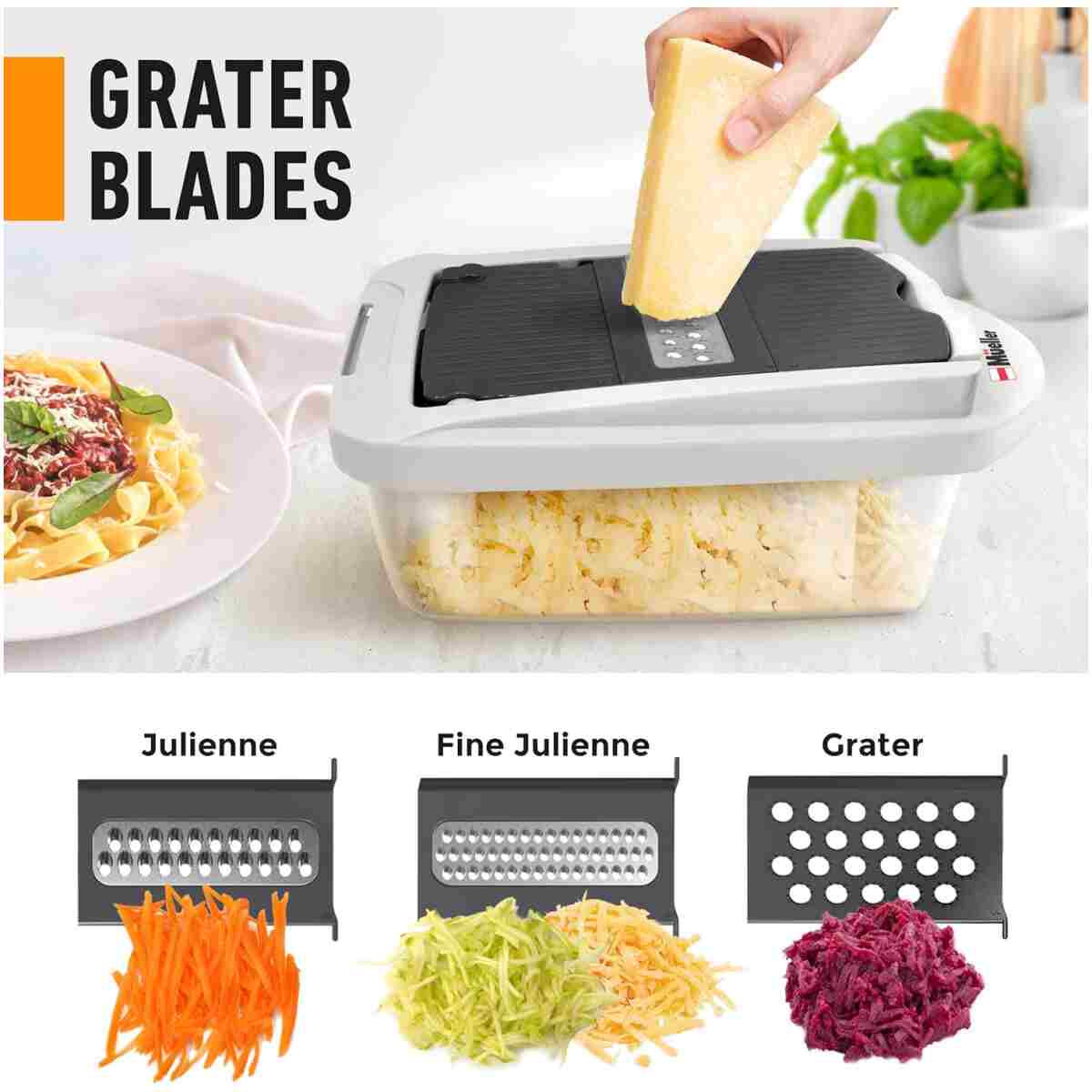 Mueller Pro-Series 10-in-1, 8 Blade Vegetable Chopper, Onion Mincer, Cutter, Dicer, Egg Slicer with Container, French Fry Cutter Potatoe Slicer, Home Essentials & Kitchen...