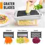 Mueller Pro-Series 10-in-1, 8 Blade Vegetable Chopper, Onion Mincer, Cutter, Dicer, Egg Slicer with Container, French Fry Cutter Potatoe Slicer, Home Essentials & Kitchen...