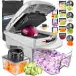Mueller Pro-Series 10-in-1, 8 Blade Vegetable Chopper, Onion Mincer, Cutter, Dicer, Egg Slicer with Container, French Fry Cutter Potatoe Slicer, Home Essentials & Kitchen...