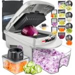 Mueller Pro-Series 10-in-1, 8 Blade Vegetable Chopper, Onion Mincer, Cutter, Dicer, Egg Slicer with Container, French Fry Cutter Potatoe Slicer, Home Essentials & Kitchen...