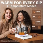 Mug Warmer Gifts for Men - 36W Faster Heating Coffee Cup Warmer for Desk Tea Lovers Gift Ideas Coffee Accessories Candle Warmers Plate w/Auto On/Off Mugs Heater Electric Smart...