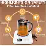 Mug Warmer Gifts for Men - 36W Faster Heating Coffee Cup Warmer for Desk Tea Lovers Gift Ideas Coffee Accessories Candle Warmers Plate w/Auto On/Off Mugs Heater Electric Smart...