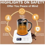 Mug Warmer Gifts for Men - 36W Faster Heating Coffee Cup Warmer for Desk Tea Lovers Gift Ideas Coffee Accessories Candle Warmers Plate w/Auto On/Off Mugs Heater Electric Smart...