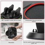 Multifunction Car Anti-Slip Mat Auto Phone Holder, Universal Multifunction Car Dashboard Mat with Phone Holder in Car, Anti-Slip Universal Phone Holder with Extra Large Pad for...