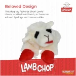 Multipet Lamb Chop Dog Plush Toy - Squeaky Toy for All Dogs - Extra Soft Plush - Stuffed Animal Dog Toy for Cuddling & Playing - Cute Pet Toy (6", Cream)