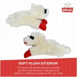 Multipet Lamb Chop Dog Plush Toy - Squeaky Toy for All Dogs - Extra Soft Plush - Stuffed Animal Dog Toy for Cuddling & Playing - Cute Pet Toy (6", Cream)
