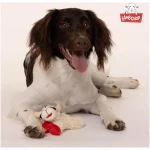 Multipet Lamb Chop Dog Plush Toy - Squeaky Toy for All Dogs - Extra Soft Plush - Stuffed Animal Dog Toy for Cuddling & Playing - Cute Pet Toy (6", Cream)