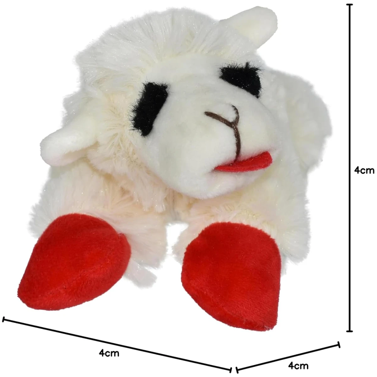 Multipet Lamb Chop Dog Plush Toy - Squeaky Toy for All Dogs - Extra Soft Plush - Stuffed Animal Dog Toy for Cuddling & Playing - Cute Pet Toy (6", Cream)