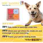 My Intelligent Pets Sudoku Puzzle for Small Dogs and Cats – Basic Brain Pet Toy with 4 Treat-Hiding Holes – Medium Size, Wood and Plastic